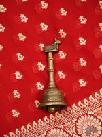 Red Meenakari Khaddi Georgette Handloom Banarasi Suit - Sacred Weaves