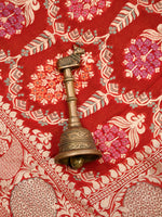 Red Meenakari Khaddi Georgette Handloom Banarasi Suit - Sacred Weaves