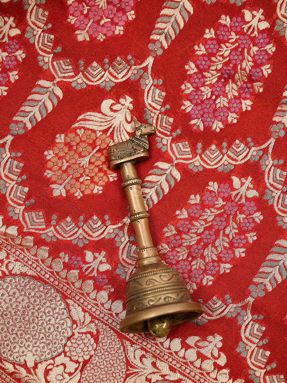 Red Meenakari Khaddi Georgette Handloom Banarasi Suit - Sacred Weaves