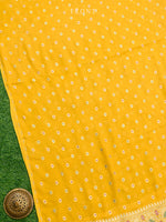 Mustard Meenakari Khaddi Georgette Handloom Banarasi Suit