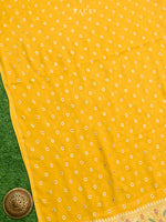 Mustard Meenakari Khaddi Georgette Handloom Banarasi Suit