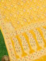 Mustard Meenakari Khaddi Georgette Handloom Banarasi Suit