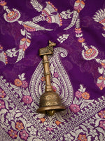 Purple Meenakari Khaddi Georgette Handloom Banarasi Suit - Sacred Weaves