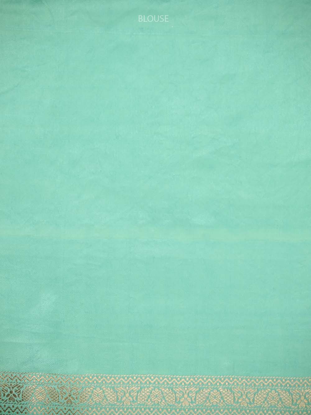 Sea Green Sona Roopa Boota Satin Silk Handloom Banarasi Saree - Sacred Weaves