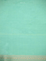 Sea Green Sona Roopa Boota Satin Silk Handloom Banarasi Saree - Sacred Weaves