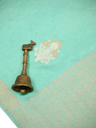 Sea Green Sona Roopa Boota Satin Silk Handloom Banarasi Saree - Sacred Weaves