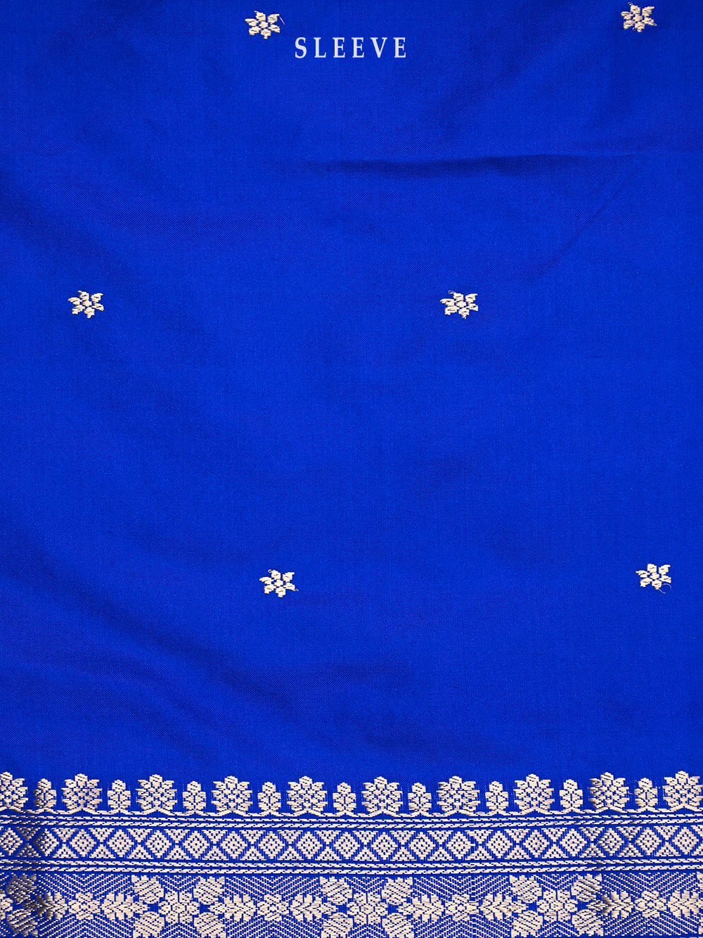 Royal Blue Booti Satin Silk Handloom Banarasi Suit - Sacred Weaves