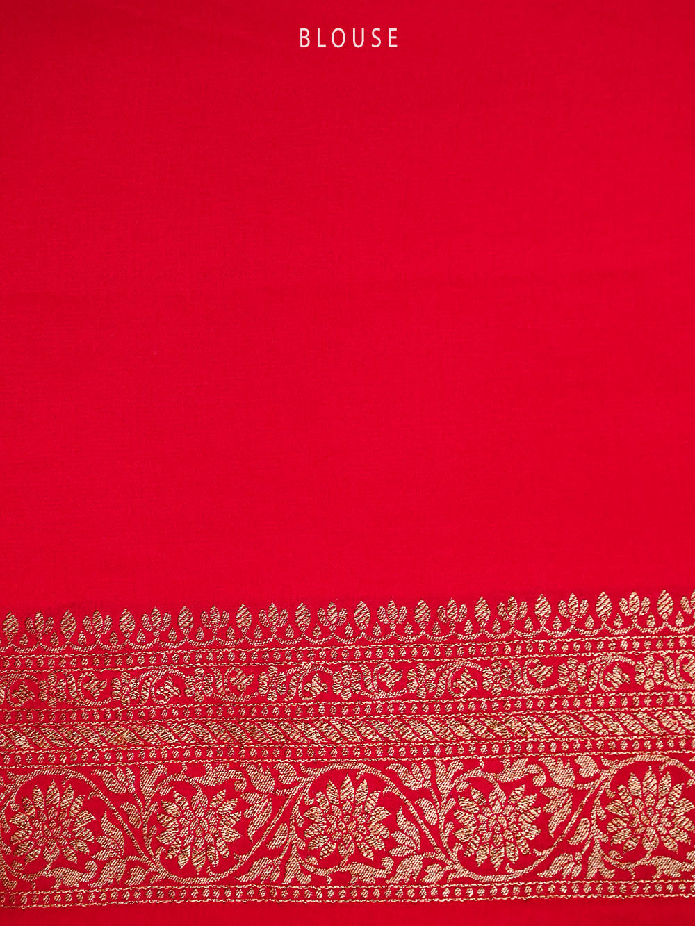 Red Jaal Crepe Silk Handloom Banarasi Saree