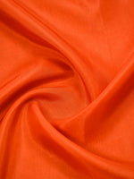 Dark Orange Plain Silk Handloom Saree