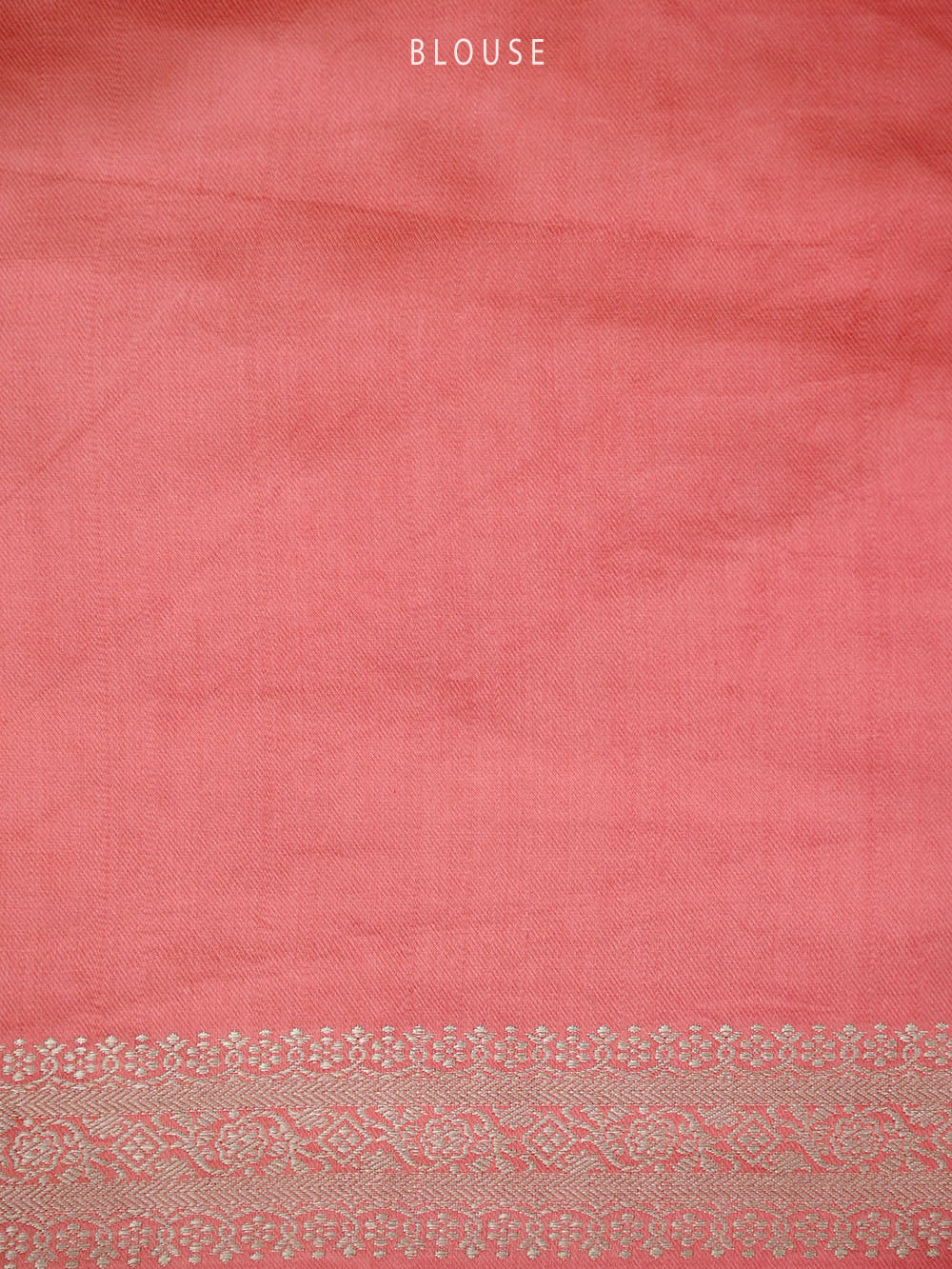 Coral Pink Sona Roopa Boota Satin Silk Handloom Banarasi Saree - Sacred Weaves