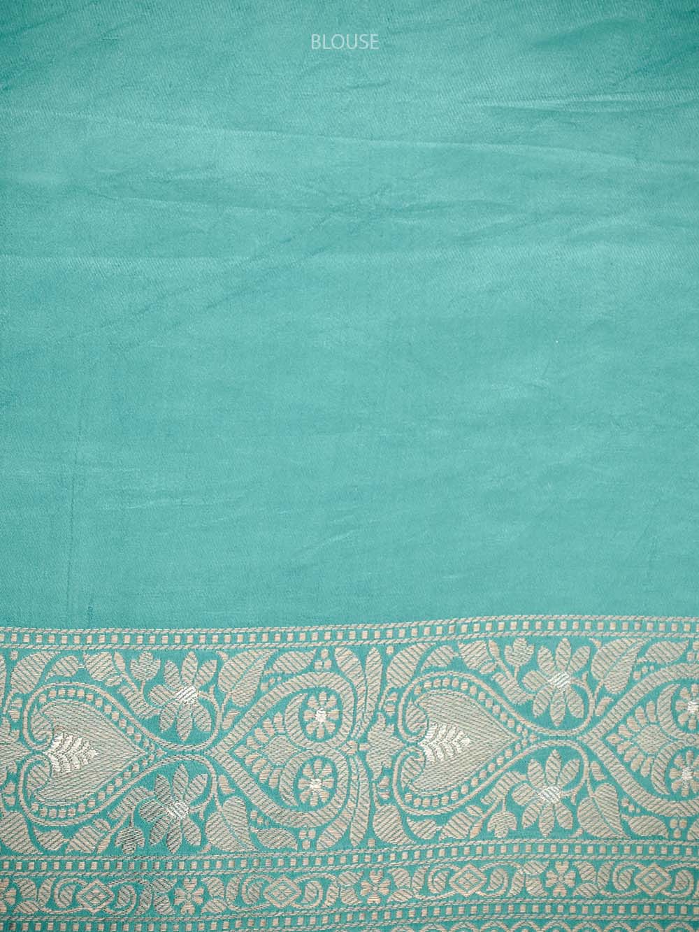 Aqua Green Satin Sona Roopa Jaal Handloom Banarasi Saree- Sacred Weaves