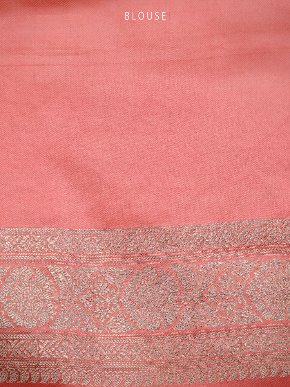 Coral Pink Satin Sona Roopa Jaal Handloom Banarasi Saree - Sacred Weaves