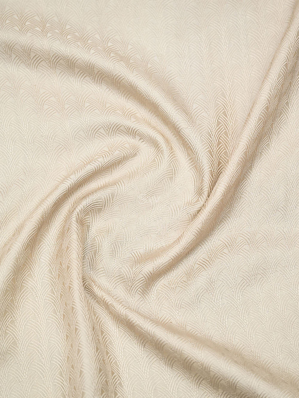 Off-White Satin Silk Handloom Banarasi Saree - Sacred Weaves