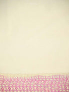 Off-White Rangkat Jaal Khaddi Georgette Handloom Banarasi Saree - Sacred Weaves