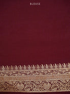 Brown Jaal Crepe Silk Handloom Banarasi Saree - Sacred Weaves