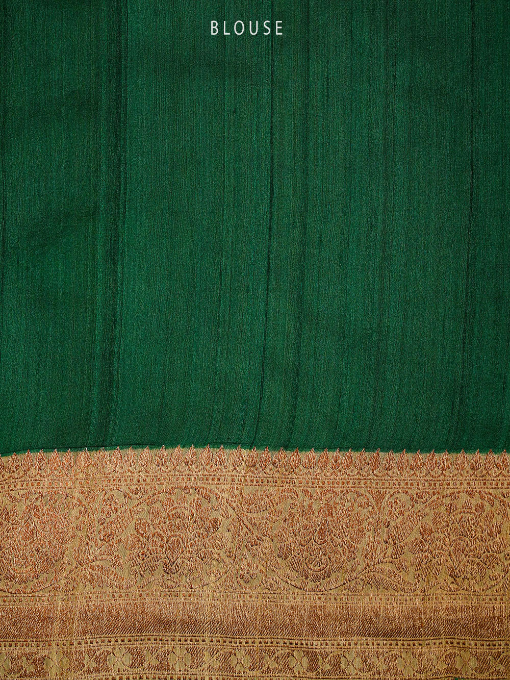 Dark Green Digital Printed Tussar Silk Handloom Banarasi Saree