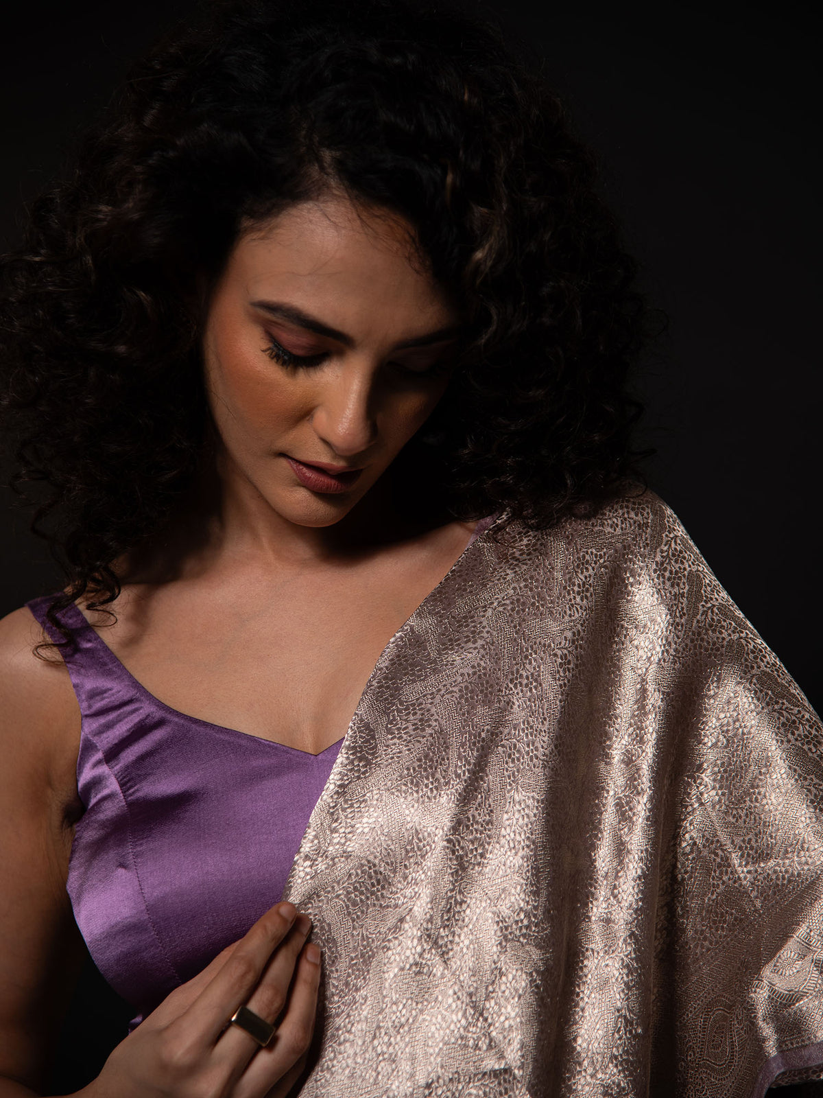 Pastel Purple Tissue Brocade Handloom Banarasi Saree - Sacred Weaves