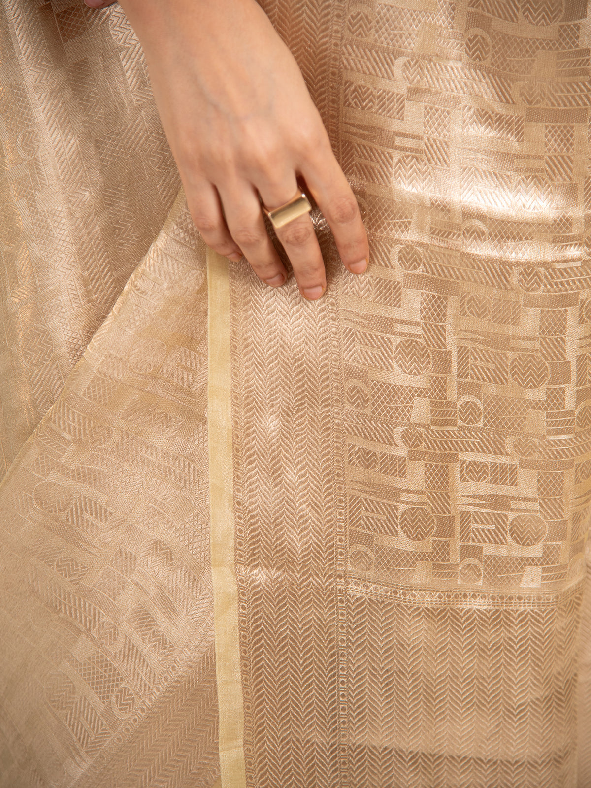 Pastel Yellow Tissue Brocade Handloom Banarasi Saree - Sacred Weaves