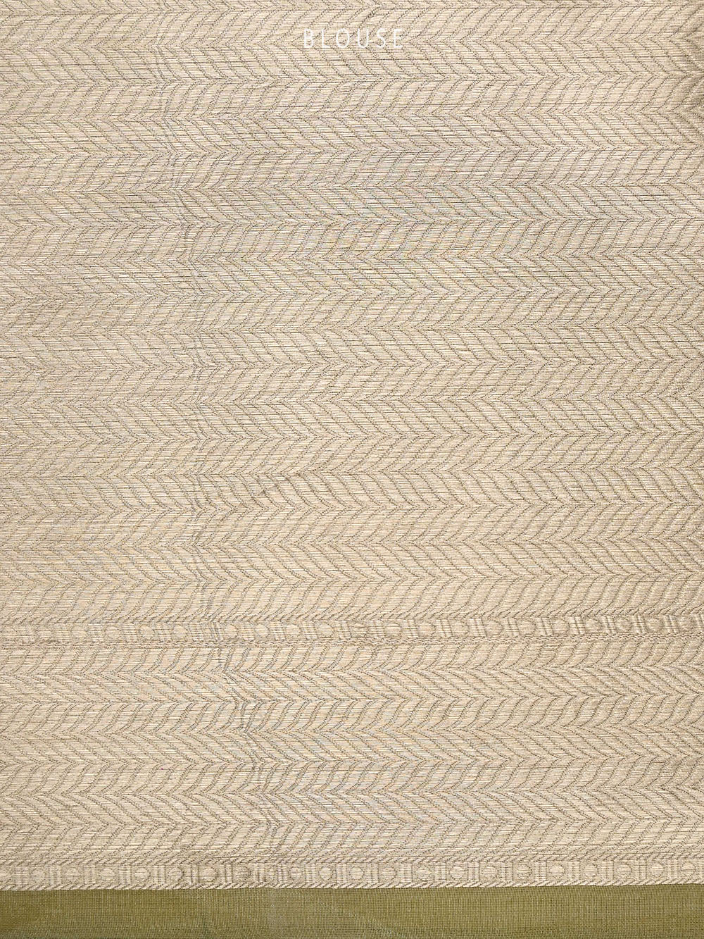 Pastel Yellow Tissue Brocade Handloom Banarasi Saree - Sacred Weaves