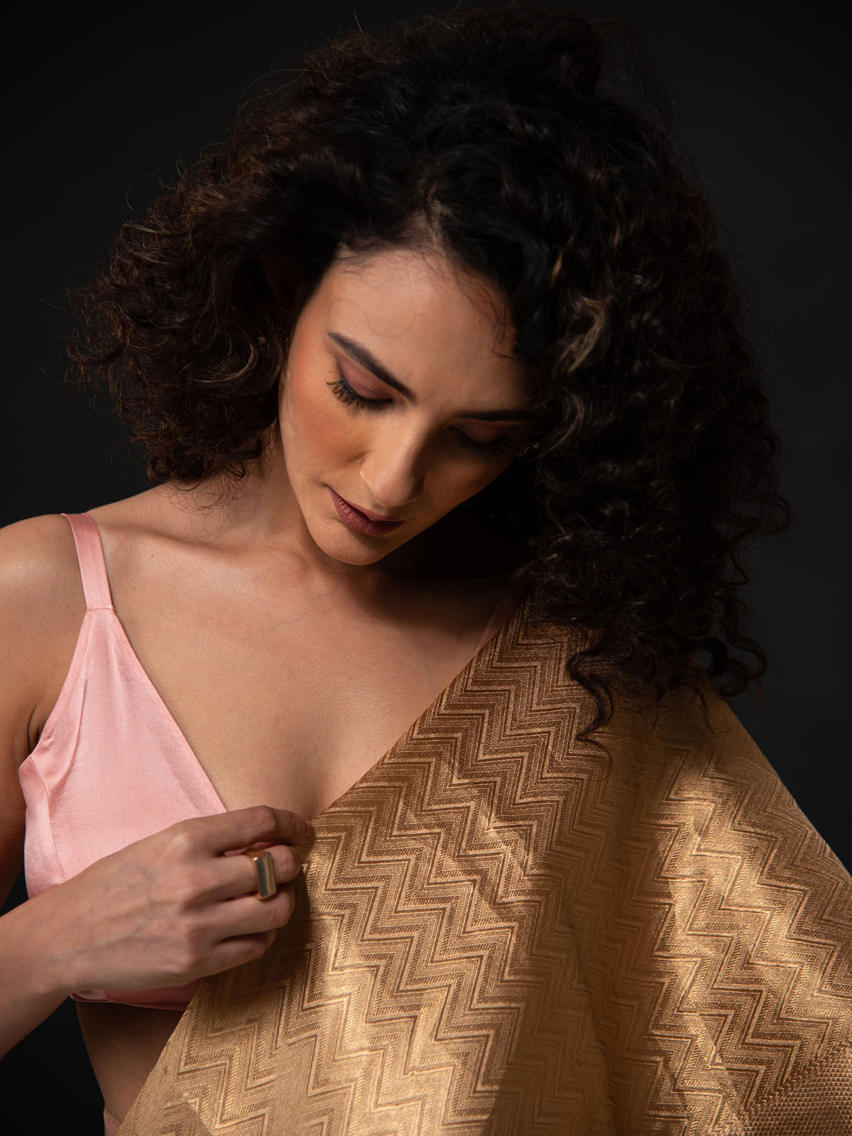 Pastel Pink Tissue Brocade Handloom Banarasi Saree - Sacred Weaves