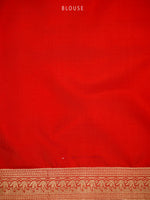 Red Silk Shikargah Brocade Handloom Banarasi Saree - Sacred Weaves