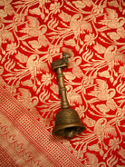 Red Silk Shikargah Brocade Handloom Banarasi Saree - Sacred Weaves