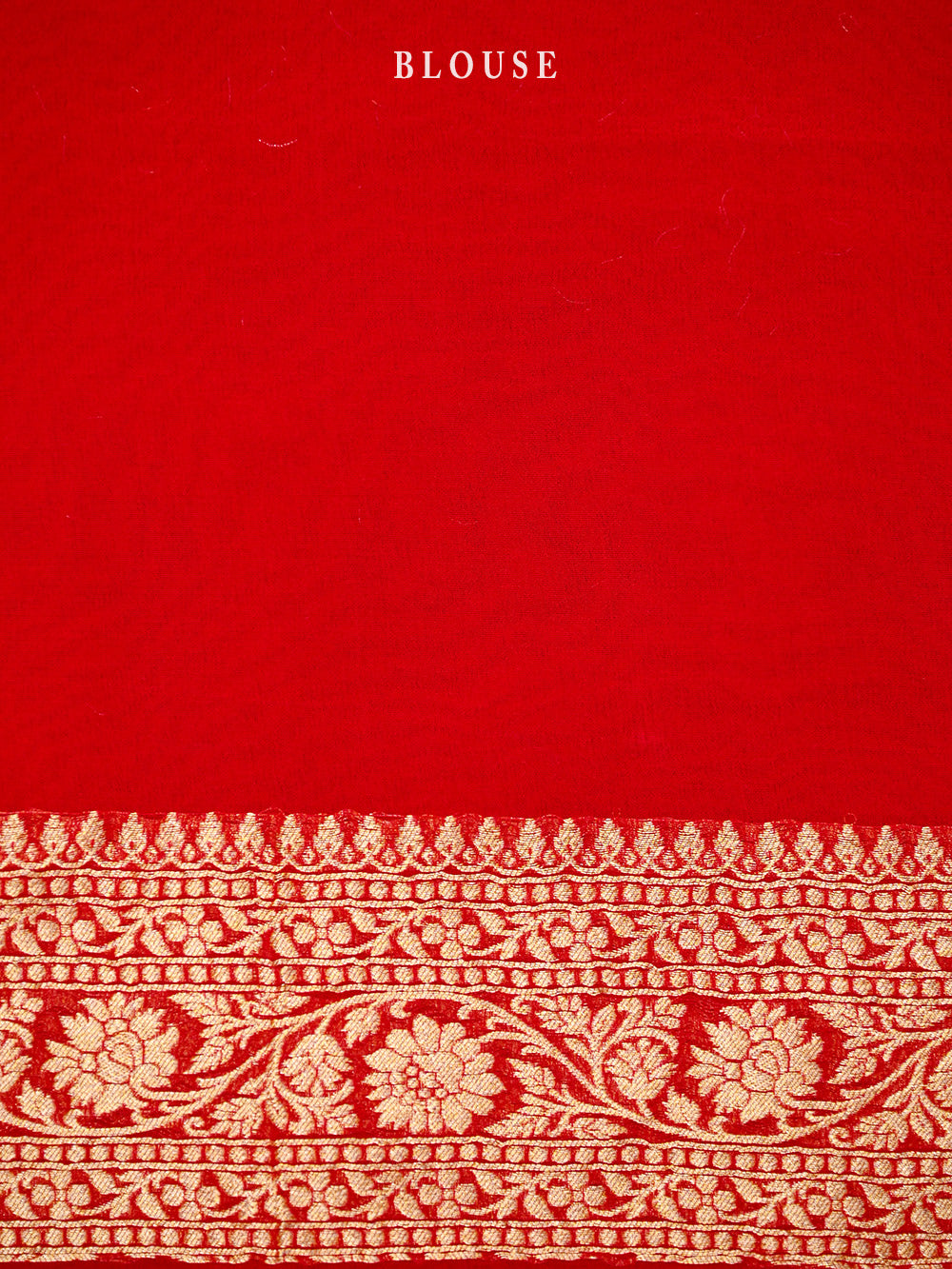 Red Stripe Khaddi Georgette Handloom Banarasi Saree