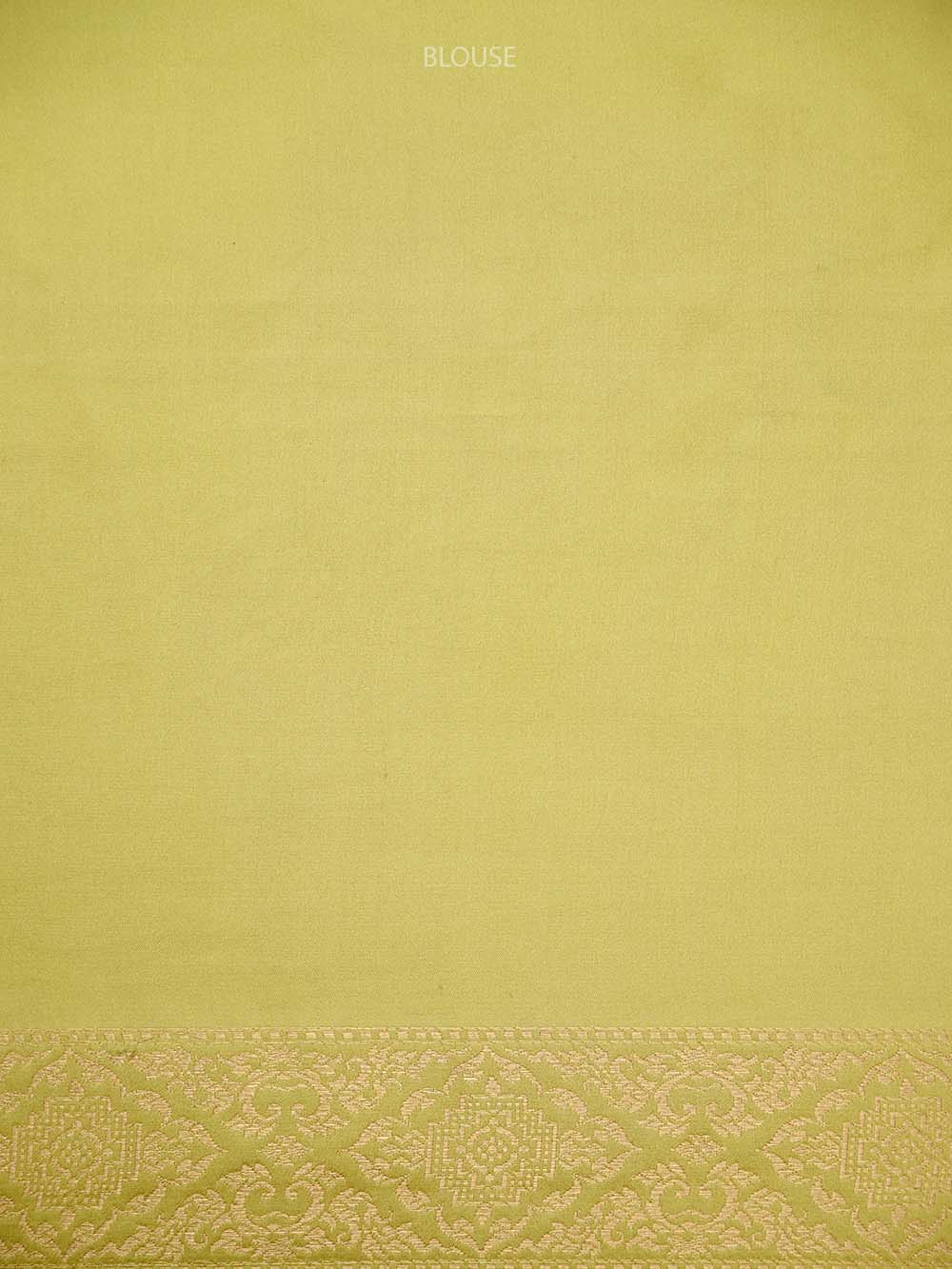 Lime Yellow Satin Brocade Handloom Banarasi Saree - Sacred Weaves
