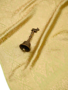 Lime Yellow Satin Brocade Handloom Banarasi Saree - Sacred Weaves