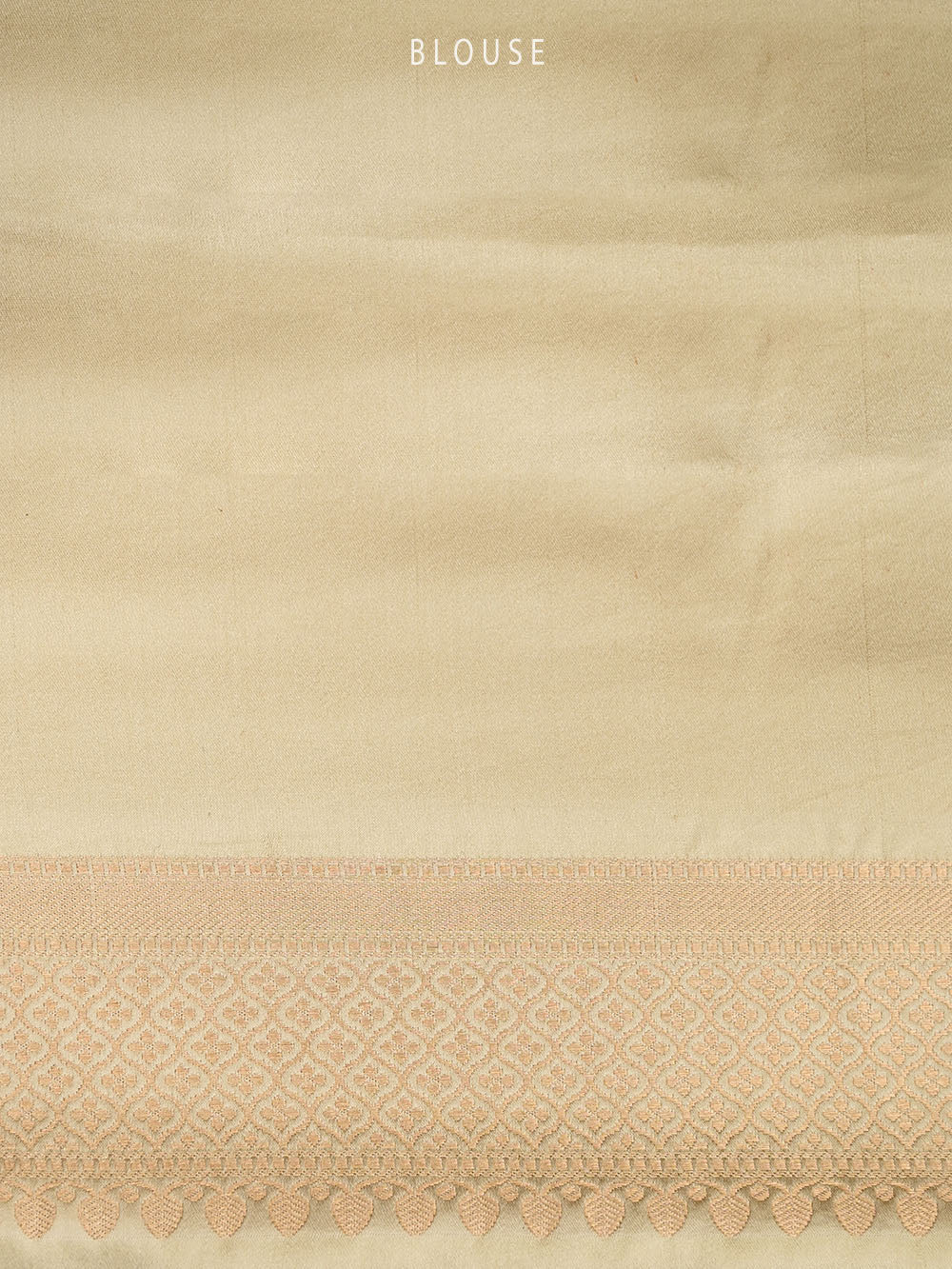 Cream Satin Brocade Handloom Banarasi Saree - Sacred Weaves