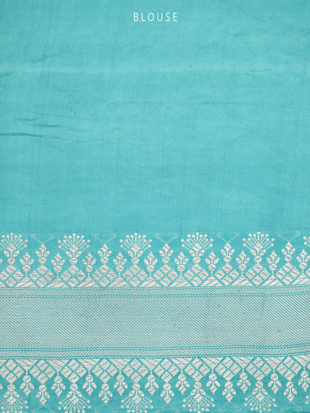Aqua Blue Satin Tanchoi Handloom Banarasi Saree
