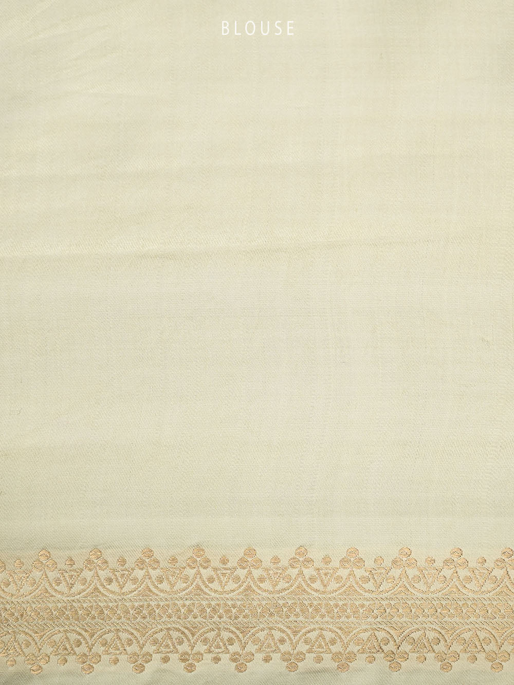 Cream Satin Silk Handloom Banarasi Saree - Sacred Weaves