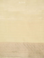 Cream Sona Roopa Boota Satin Silk Handloom Banarasi Saree - Sacred Weaves