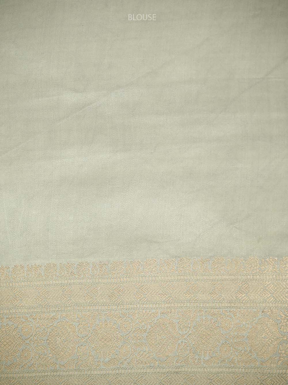 Grey Satin Sona Roopa Jaal Handloom Banarasi Saree - Sacred Weaves
