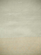 Grey Satin Sona Roopa Jaal Handloom Banarasi Saree - Sacred Weaves