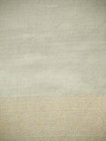Grey Satin Sona Roopa Jaal Handloom Banarasi Saree - Sacred Weaves