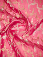 Pastel Pink Satin Sona Roopa Jaal Handloom Banarasi Saree - Sacred Weaves