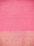 Pastel Pink Satin Sona Roopa Jaal Handloom Banarasi Saree - Sacred Weaves