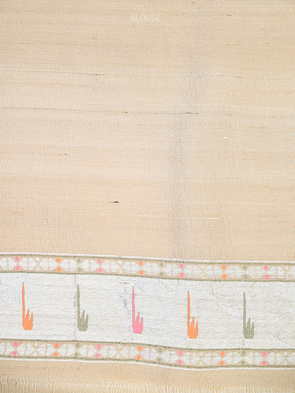 Off White Meenakari Jaal Moonga Tussar Silk Handloom Banarasi Saree - Sacred Weaves