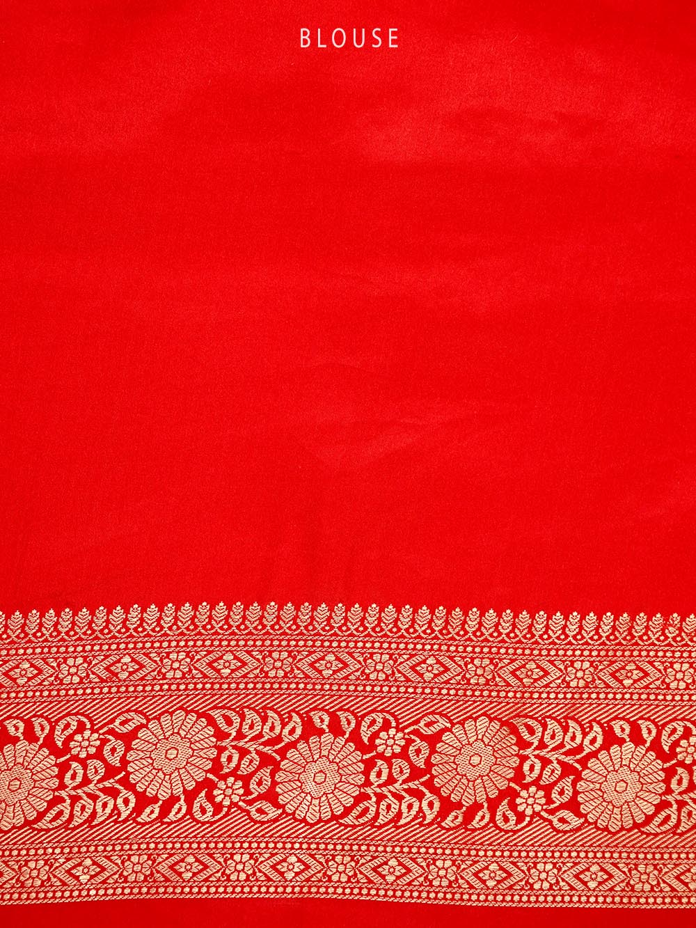 Red Satin Brocade Handloom Banarasi Saree