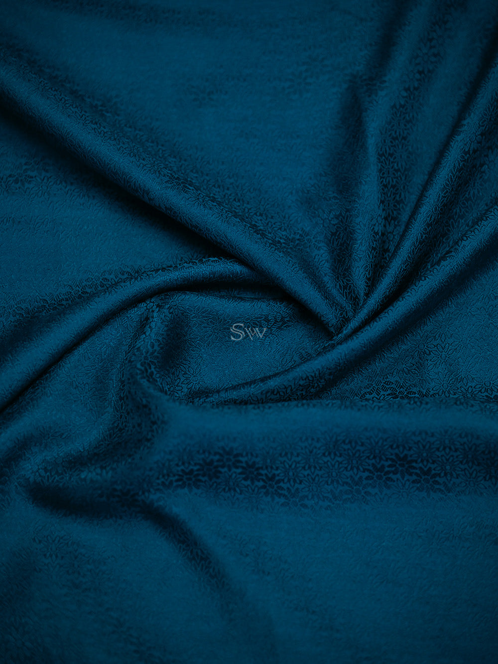 Midnight Blue Satin Tanchoi Handloom Banarasi Saree - Sacred Weaves