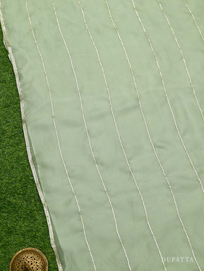 Green Embroidery Jaal Organza Handloom Banarasi Suit
