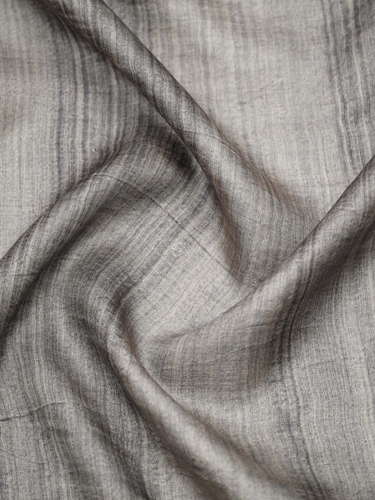 Dark Midnight Blue Embroidery Tussar Silk Handloom Banarasi Suit