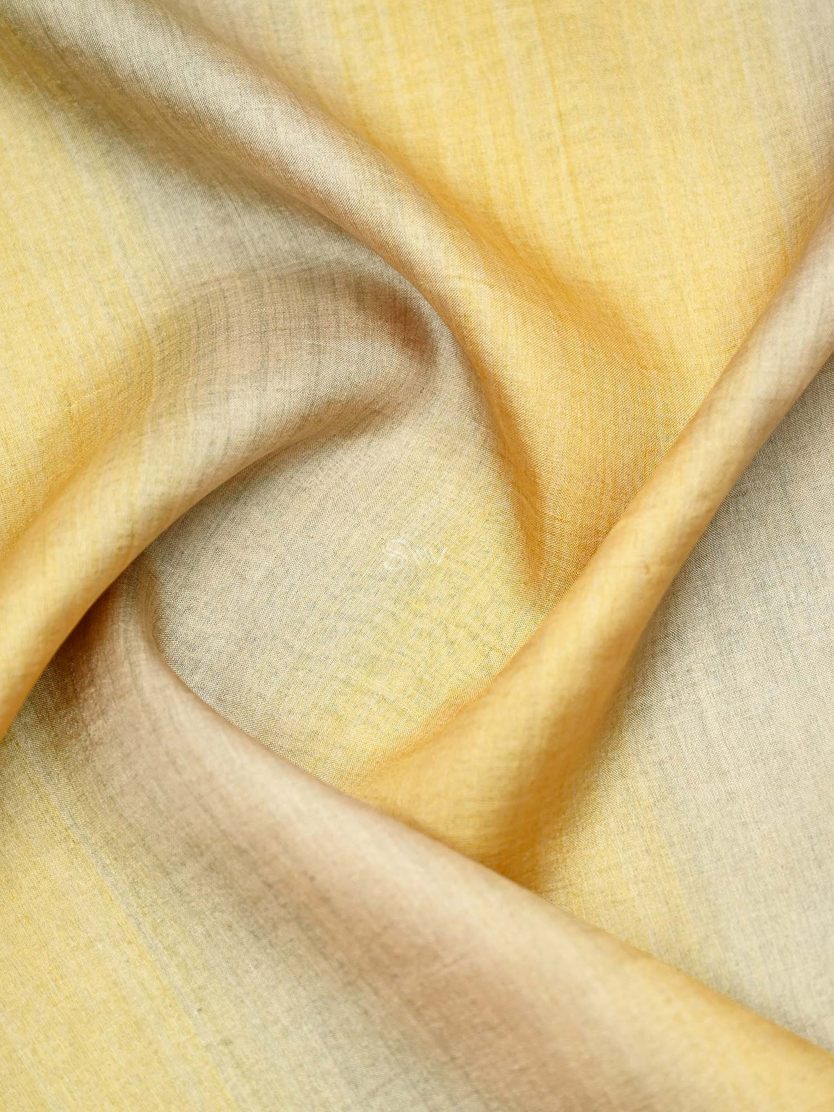 Mustard Embroidery Tussar Silk Handloom Banarasi Suit