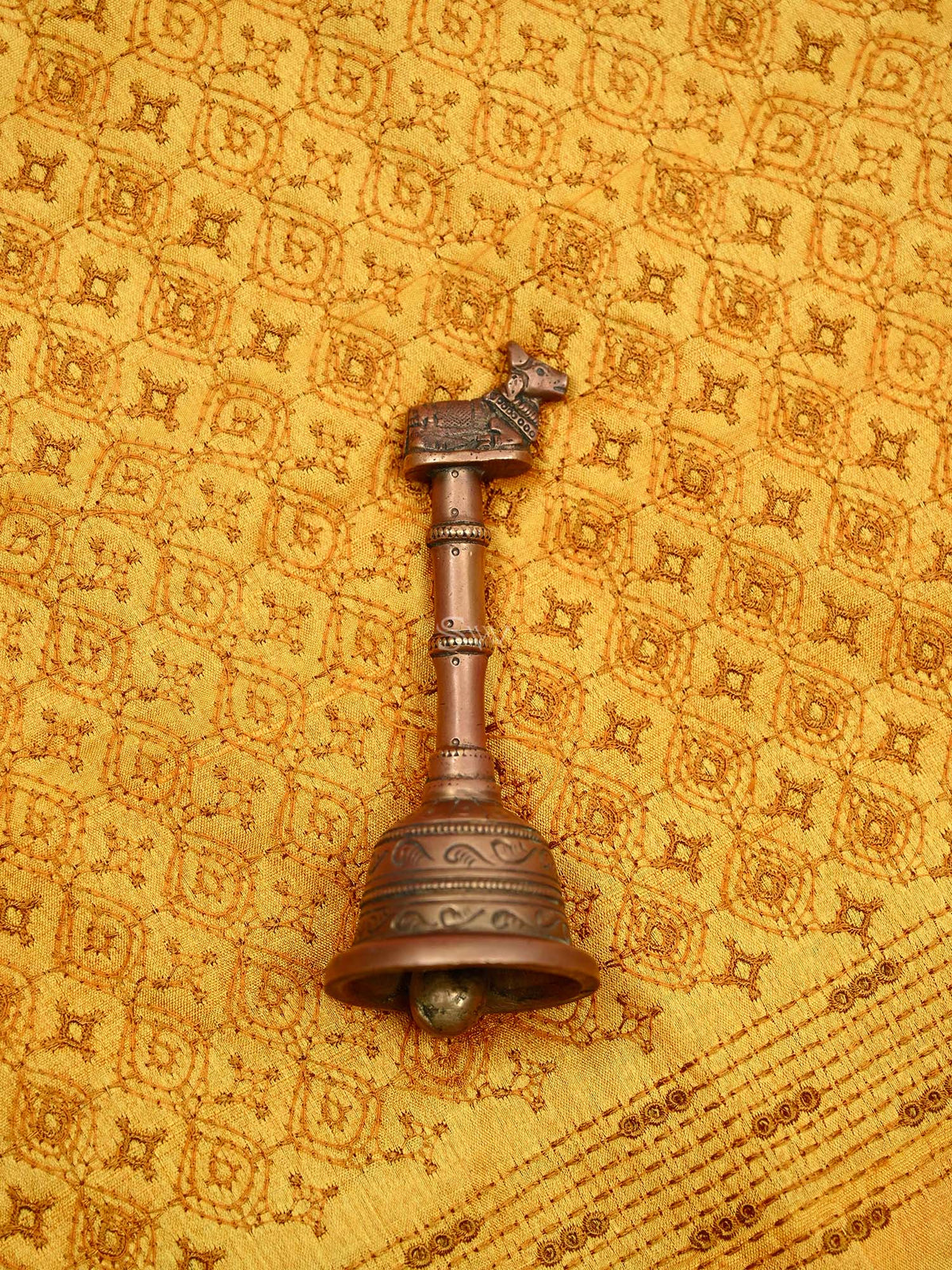 Mustard Embroidery Tussar Silk Handloom Banarasi Suit