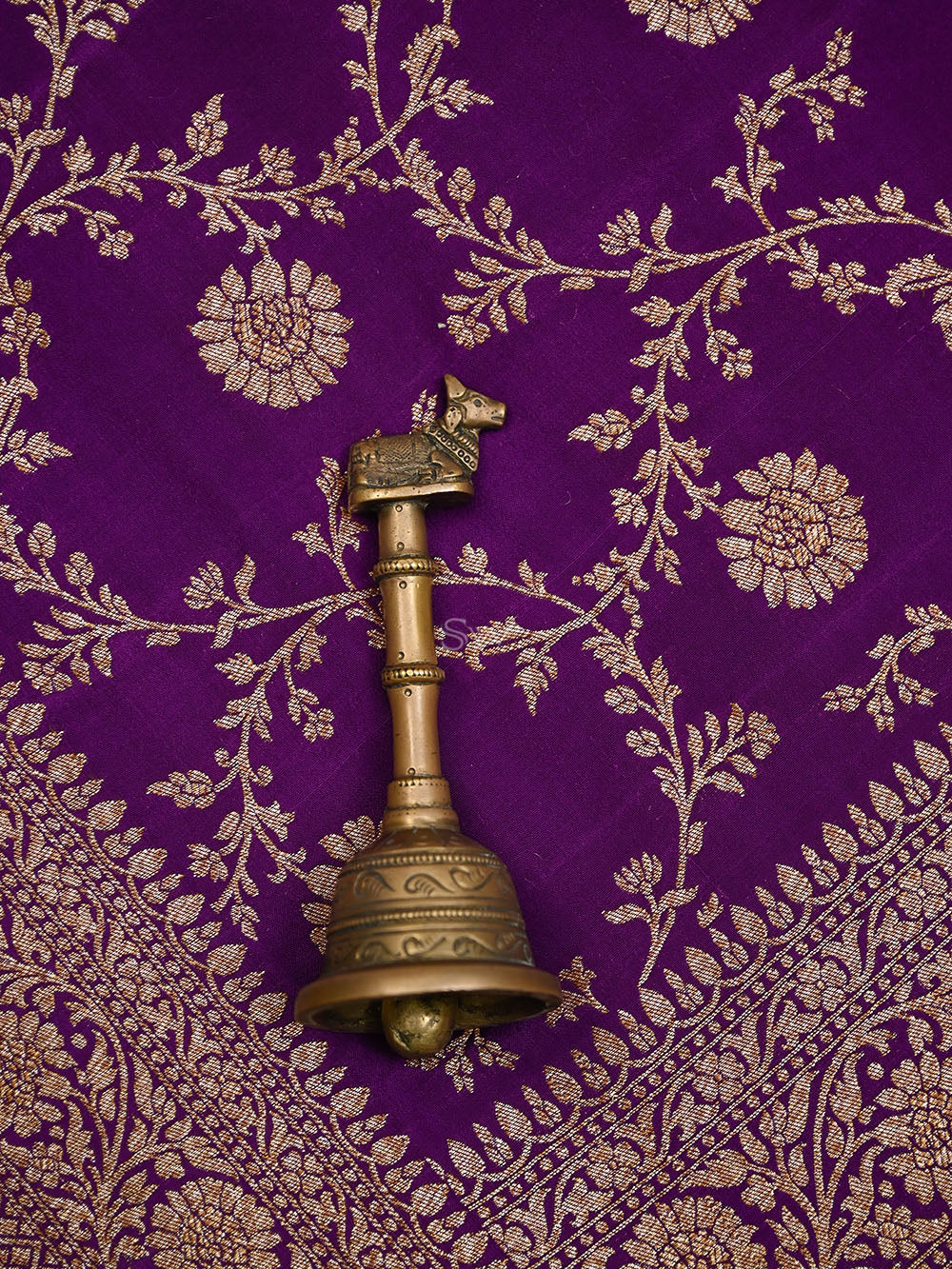 Purple Jaal Crepe Silk Handloom Banarasi Saree - Sacred Weaves