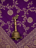 Purple Jaal Crepe Silk Handloom Banarasi Saree - Sacred Weaves