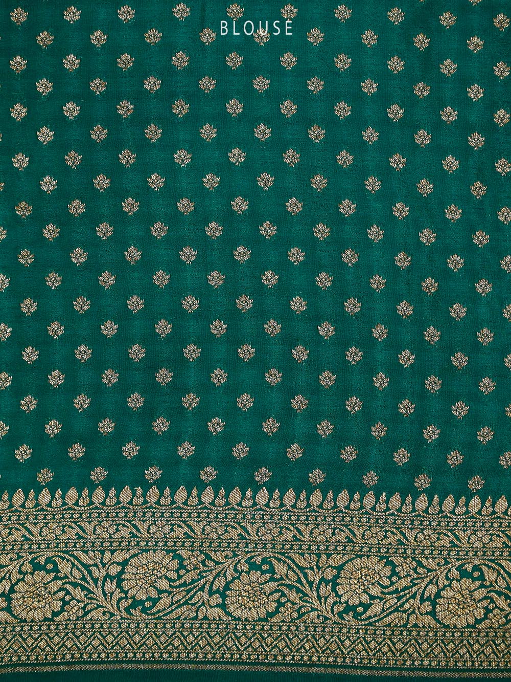 Teal Green Jaal Crepe Silk Handloom Banarasi Saree - Sacred Weaves