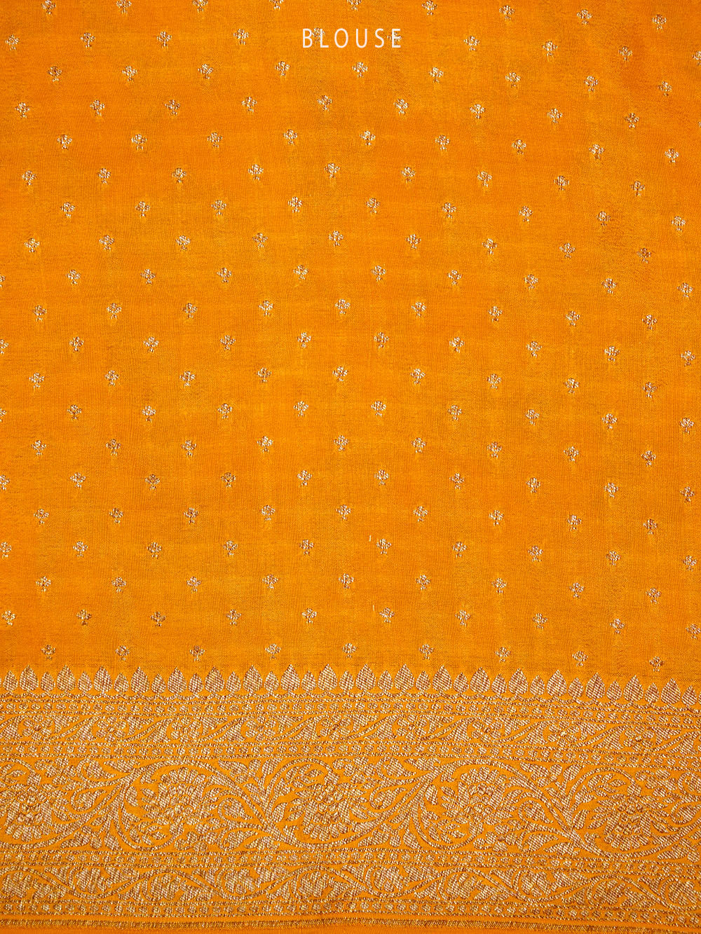 Dark Mustard Jaal Crepe Silk Handloom Banarasi Saree - Sacred Weaves