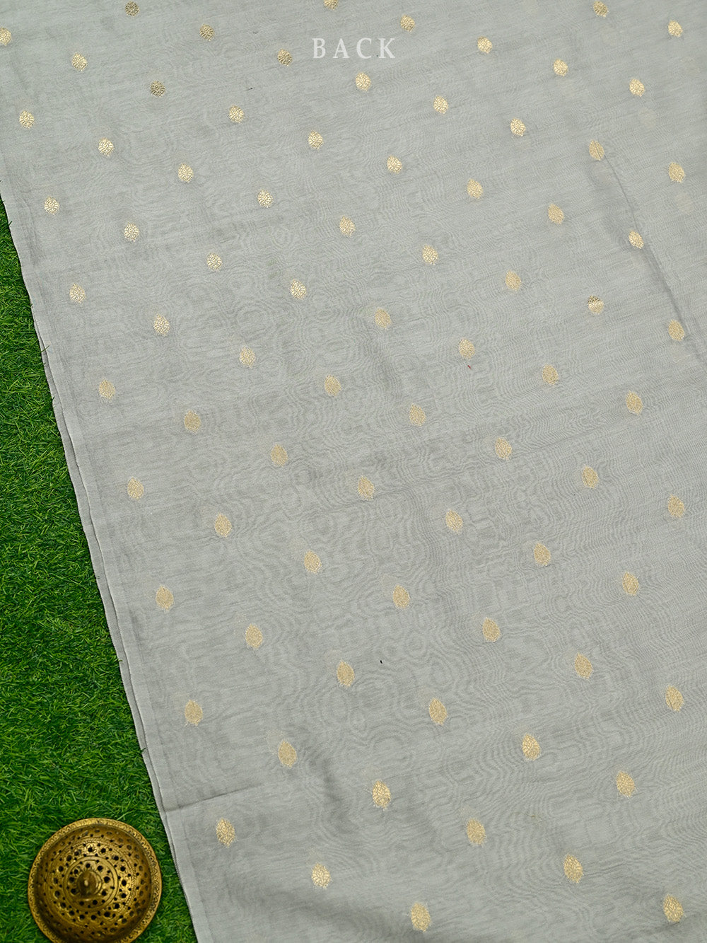 Grey Cotton Silk Handloom Banarasi Suit - Sacred Weaves